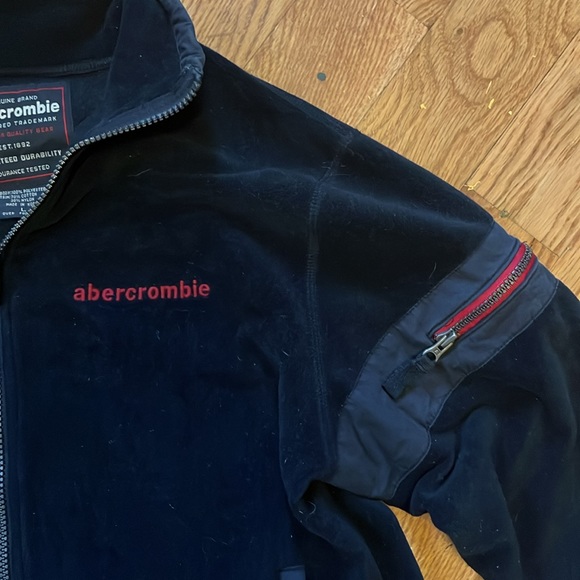 Boys large vintage Abercrombie fleece zip up - Picture 2 of 3